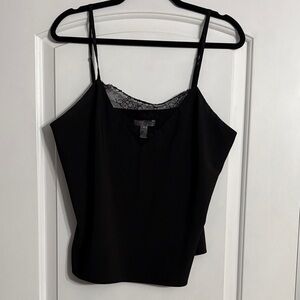 Aqua Black Camisole with Lace Detail